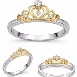 Queen Crown Ring Gold & Silver